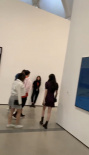 网友洛杉矶偶遇欧阳娜娜看画展 穿小性感深V短裙