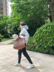 吳磊出門遛狗妙用編織包 秒變愛犬坐騎sense滿分