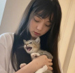 欧阳娜娜抱奶猫玩耍温馨有爱 被拨乱头发笑容宠溺