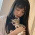欧阳娜娜抱奶猫玩耍温馨有爱 被拨乱头发笑容宠溺