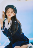 日系妹妹！杨超越晒水手服夏日写真 精致似洋娃娃