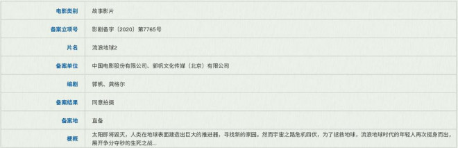 《流浪地球2》今年10月开机 吴京回归刘德华加盟(图2)