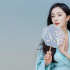 杨幂国风造型秀白皙美腿 团扇半遮面造型清新纯美