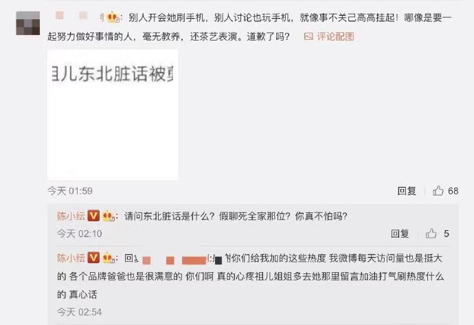 陈小纭回怼网友：真的心疼祖儿姐姐多去她那里留言