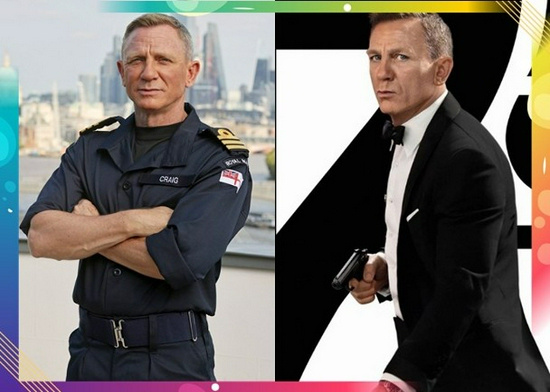 007丹尼尔获海军表扬，即场穿起海军服见传媒。