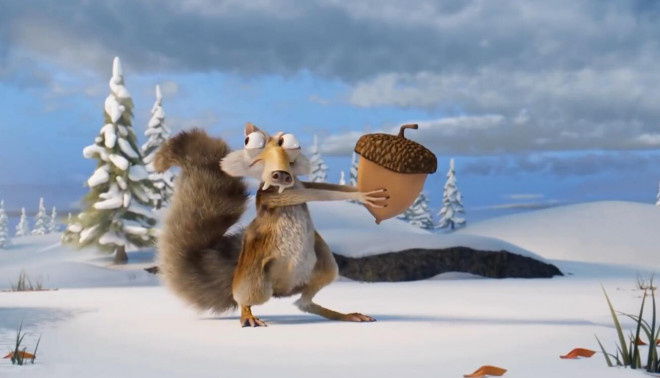 蓝天工作室发告别动画 《冰河世纪》松鼠吃到橡果