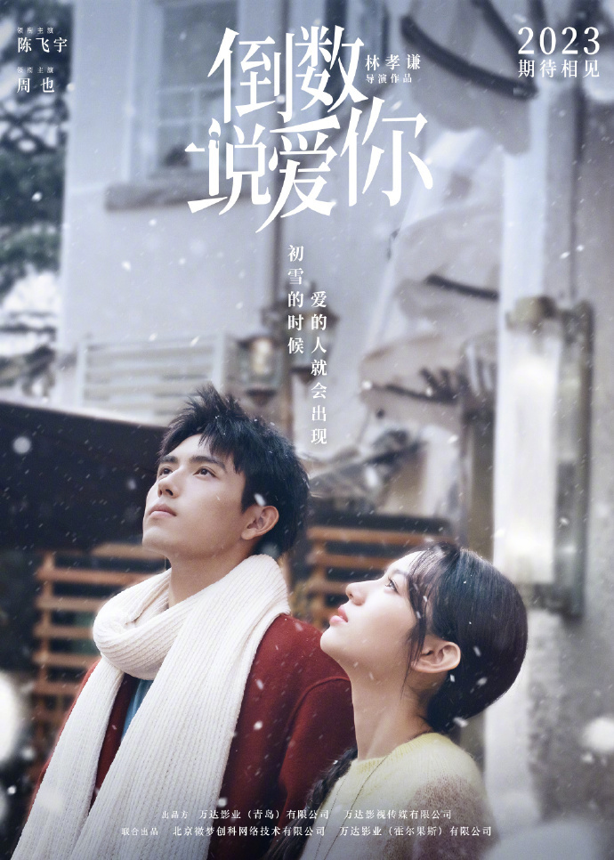 电影《倒数说爱你》发布海报 陈飞宇周也抬头看雪