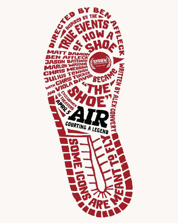 大本新片《AIR》发布艺术海报 经典耐克鞋底造型