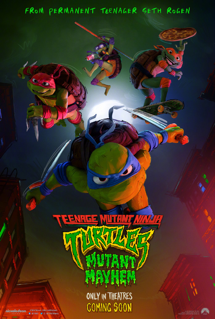 《忍者神龟：变种大乱斗》发布新海报 神龟们集