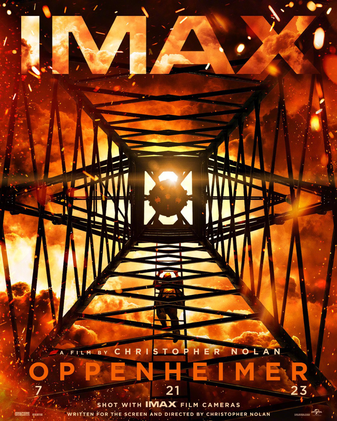 诺兰《奥本海默》发全新海报 IMAX拍摄特辑曝光