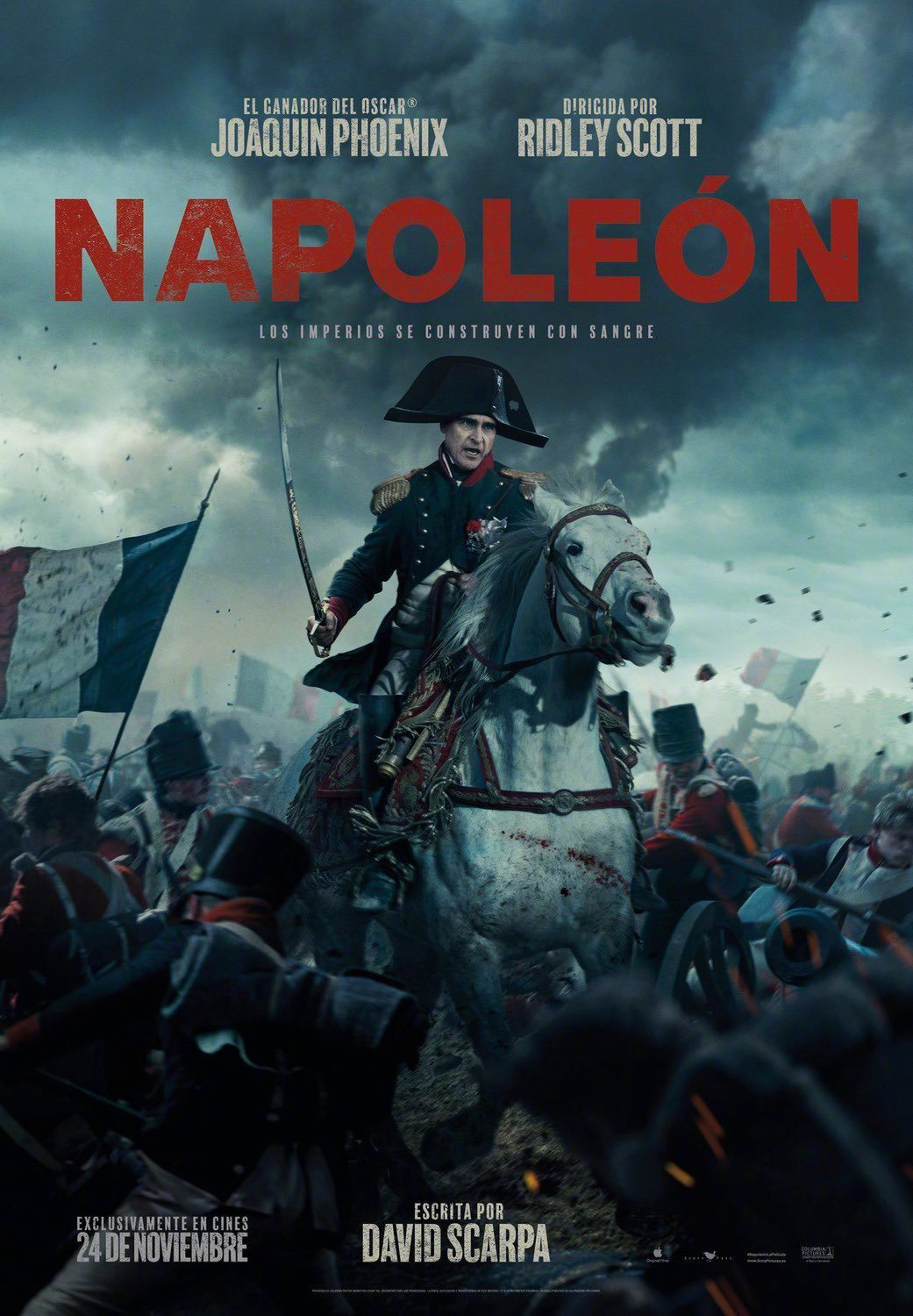 《拿破仑》曝法国版海报 骑战马致敬经典世界名画