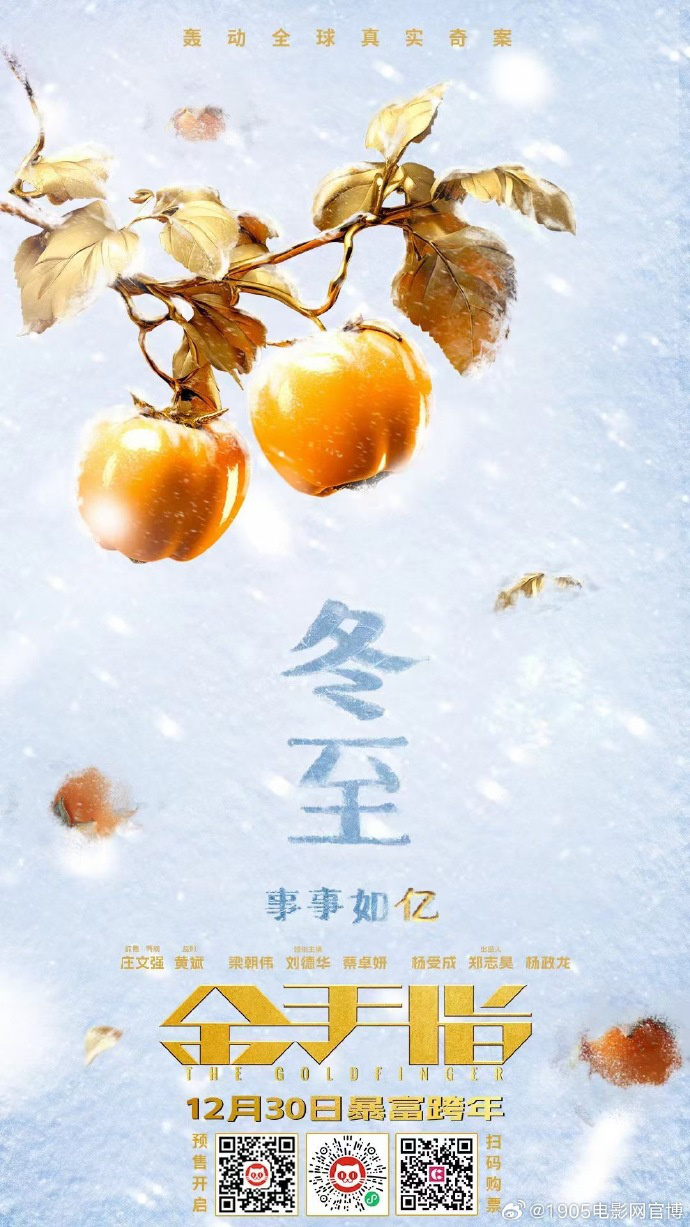 《三大队》《金手指》等电影发布冬至节气海报
