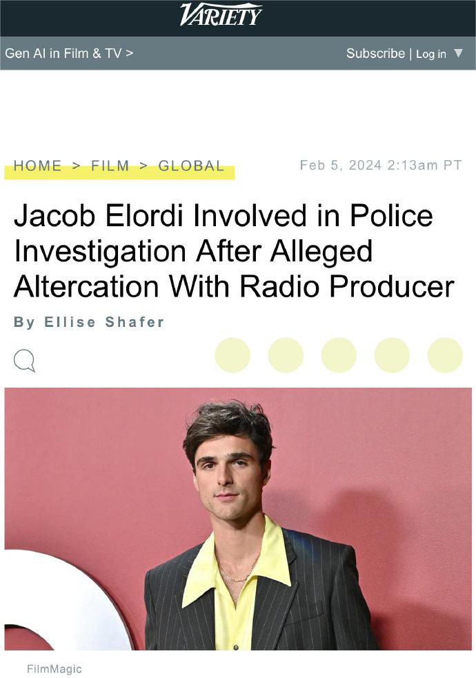 雅各布·艾洛蒂涉嫌袭击电台节目制作人 警方正调查