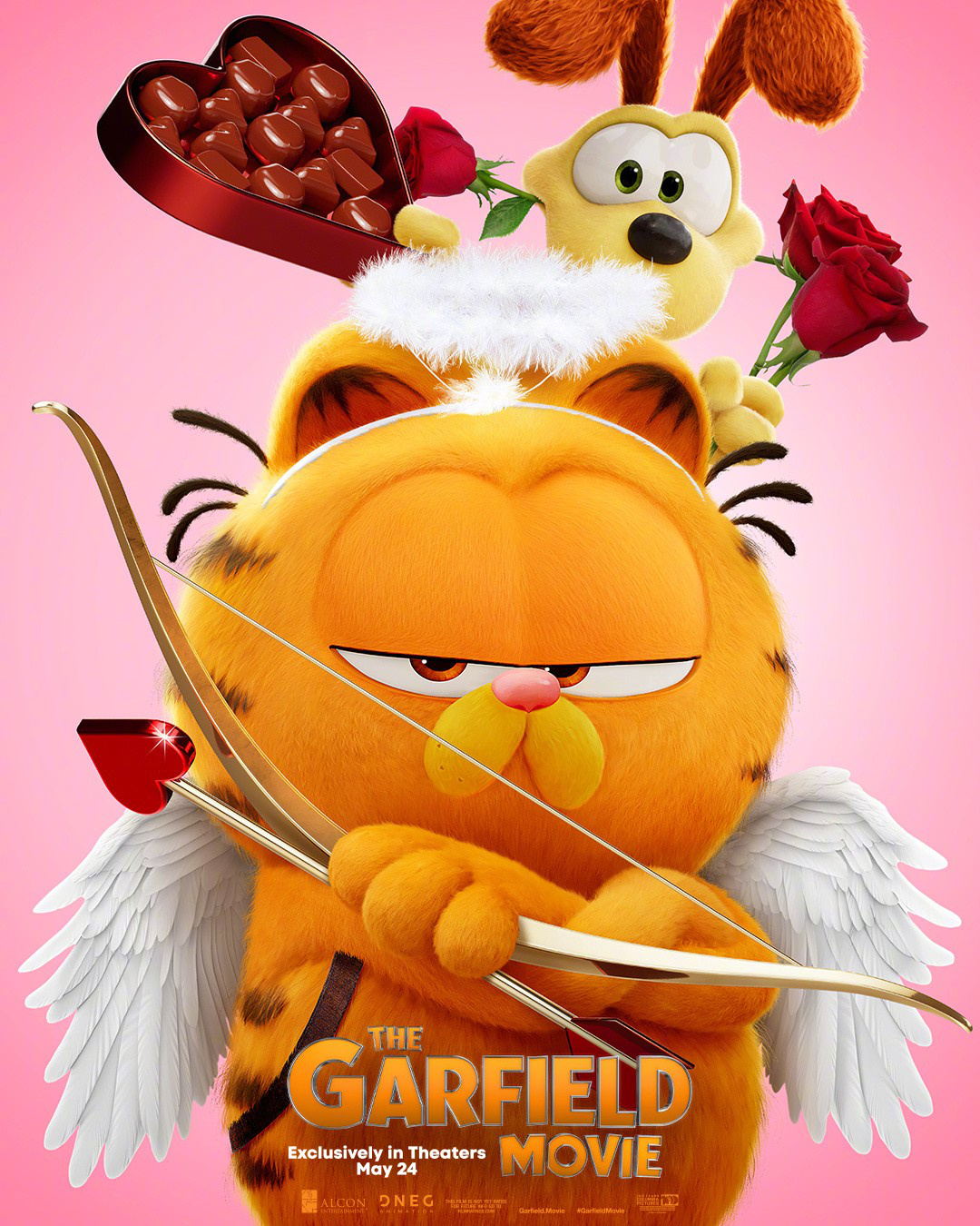 《加菲猫》发布海报 丘比特加肥合体“甜”狗欧弟(图1)