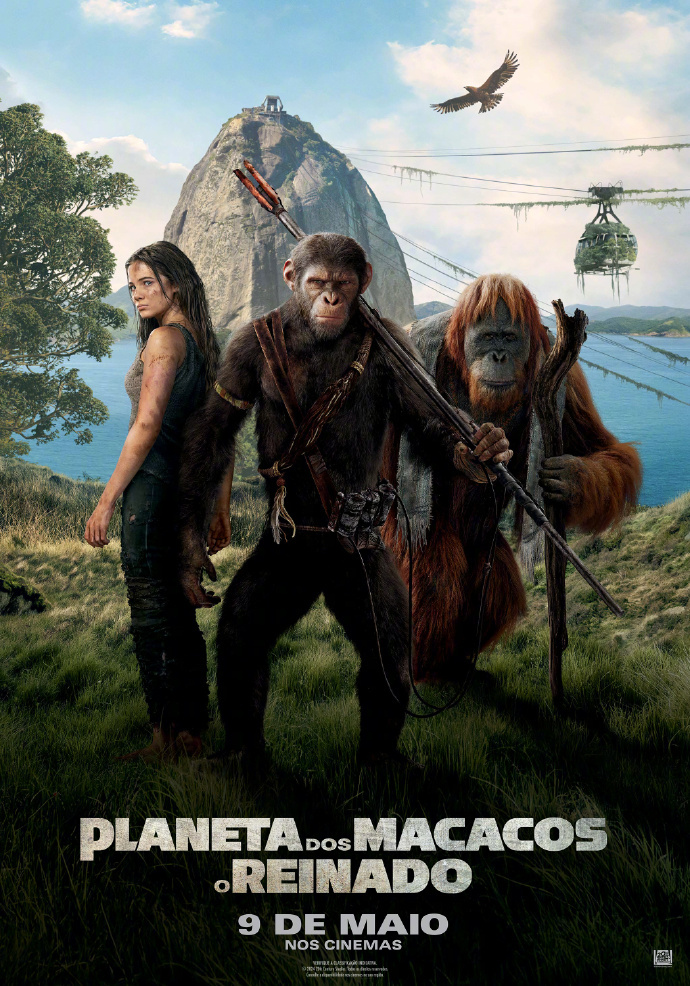 《猩球崛起：新世界》发布新海报 人类与猿并肩