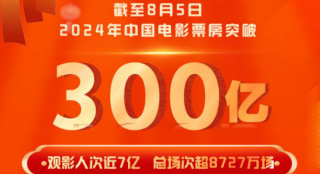 2024中国电影总票房破300亿 《热辣滚烫》暂居首