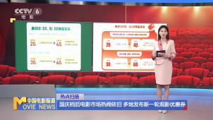 国庆档后热闹依旧 多地发布新一轮观影优惠券