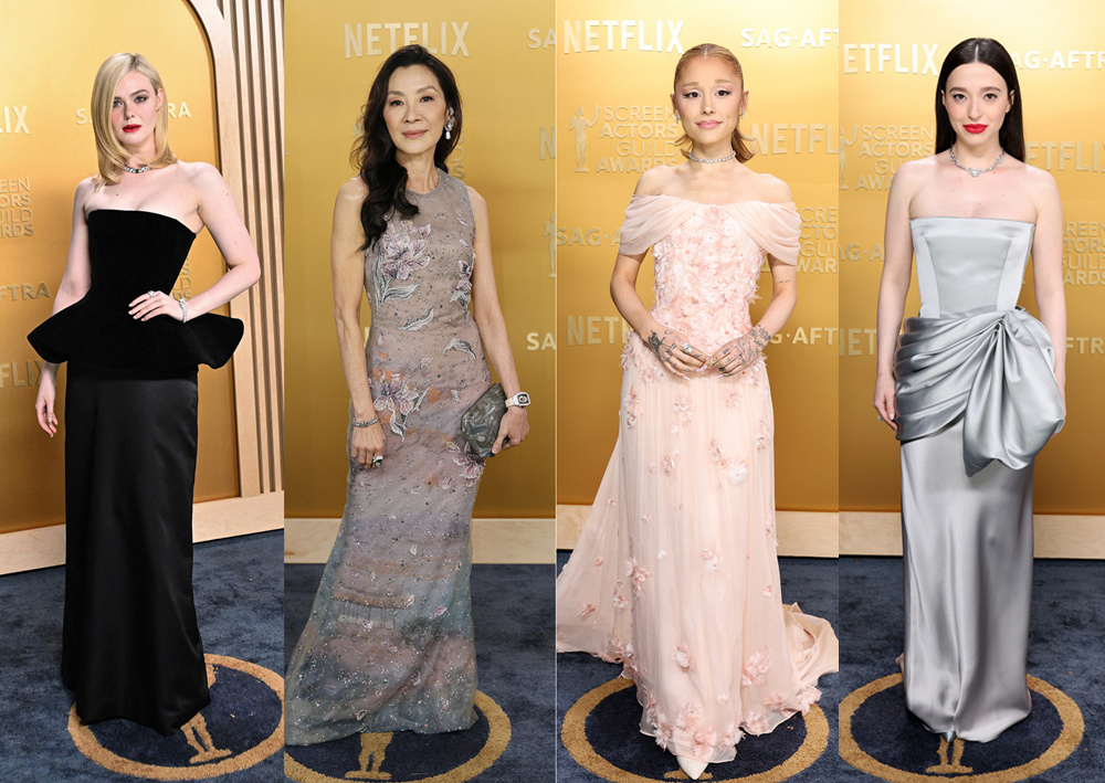 美国演员工会奖红毯 杨紫琼、黛米·摩尔等大咖云集
