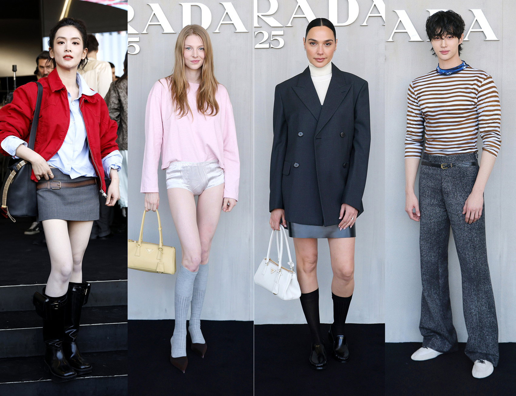 盖尔·加朵、亨特·莎弗、边佑锡亮相米兰时装周