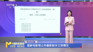 国家电影局公布最新剧本立项情况