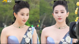 刘亦菲现身春天开幕式直播现场