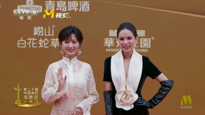 第二十届华表奖 | 两位“冻龄女神”赵雅芝、李若彤亮相入场式