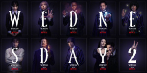 《星期三2》曝角色海報(bào) 亞當(dāng)斯夫婦見縫撒狗糧！