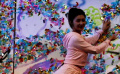 好美好浪漫！江一燕、斕曦、呂一體驗(yàn)花彩藝術(shù)