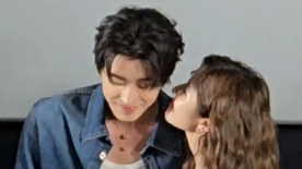 敖瑞鹏李兰迪还原《朝雪录》名场面 戳脸闭眼“亲亲”好甜！