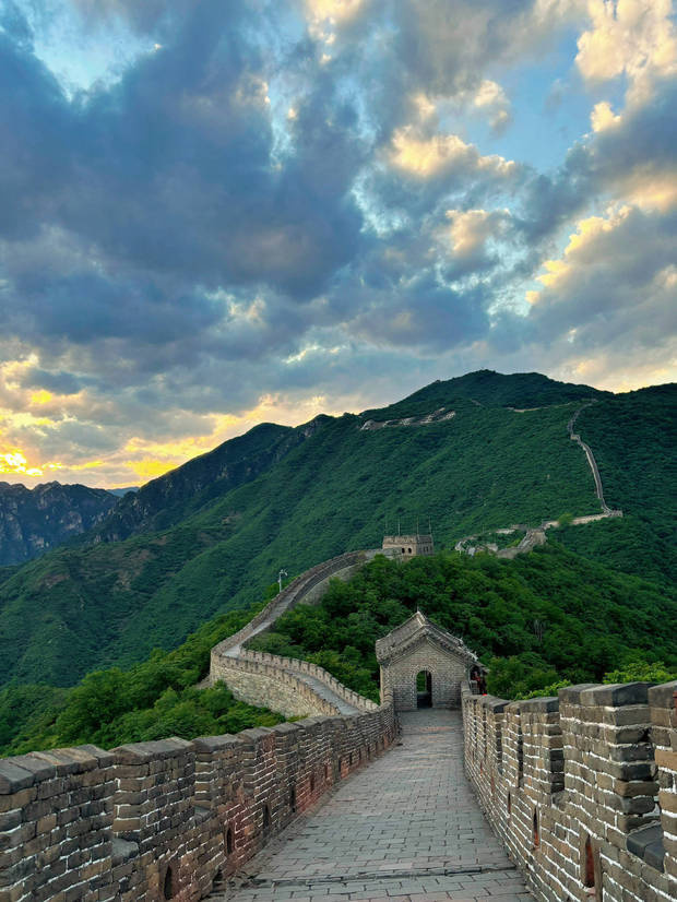 王玉雯曬出長(zhǎng)城的照片，風(fēng)景優(yōu)美。